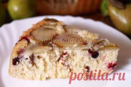 Пирог с грушами и смородиной. Рецепт с пошаговыми фото