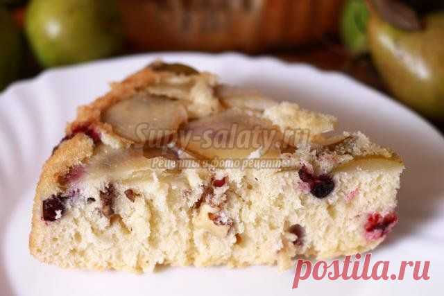 Пирог с грушами и смородиной. Рецепт с пошаговыми фото