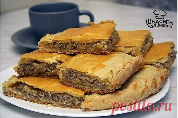 ПИРОГ С СЫРОМ И МЯСОМ