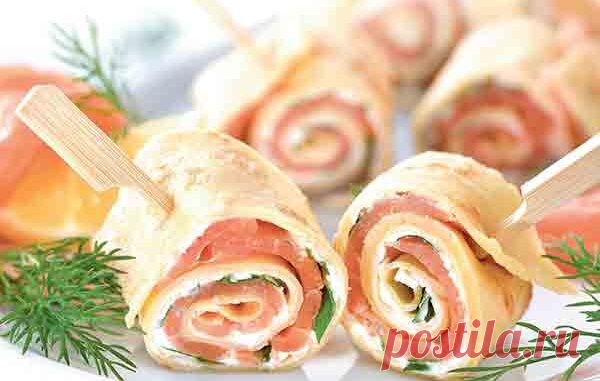 Сырный рулет с семгой - Кулинарные рецепты 