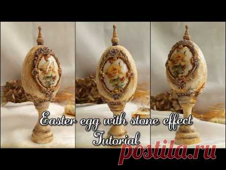 Easter egg with stone effect ♡🐣♡Tutorial