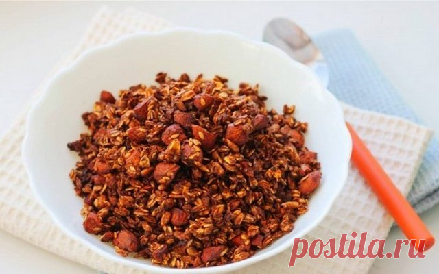 Гранола с миндалем и яблочным пюре, рецепт с фото — Вкусо.ру