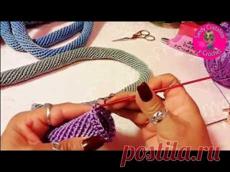 Asa Tubular tejida para bolsa a Crochet - YouTube