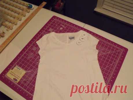 embroitique.com: Easy Peasy ~ Ruched футболка Shrug