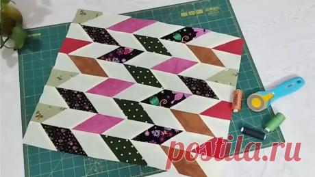 Лоскутное шитье для начинающих. Как превратить полоски ткани в красивое произведение искусства.