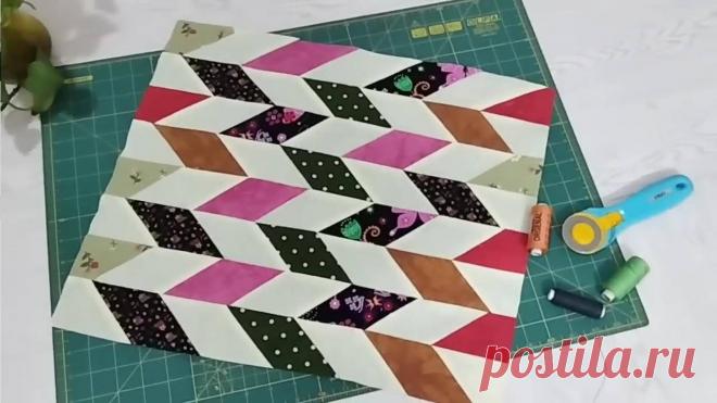 Лоскутное шитье для начинающих. Как превратить полоски ткани в красивое произведение искусства.