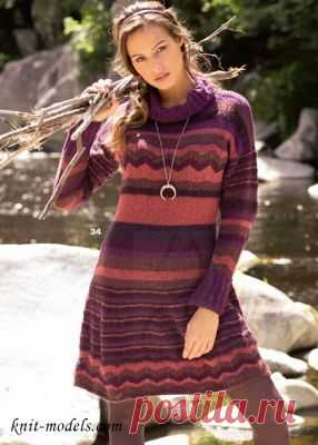 Вязаное платье для зимнего сезона