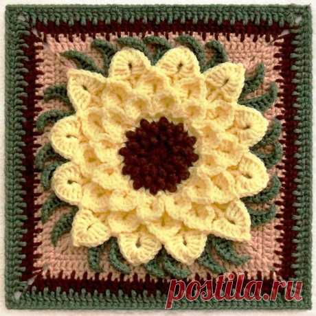 Crocodile Flower Square. Цветы в квадратах.