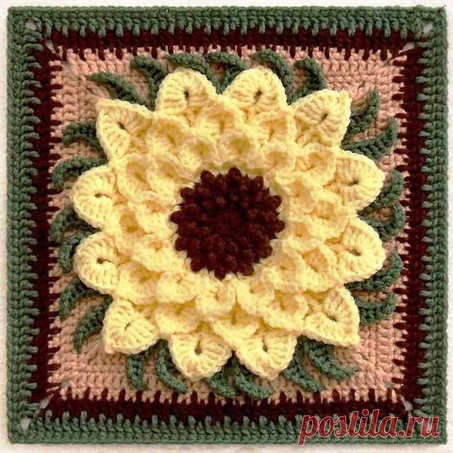 Crocodile Flower Square. Цветы в квадратах.