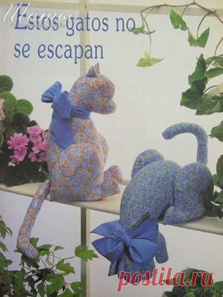 Materiales gráficos Gaby: Peluches costura y moldes "Gatos"