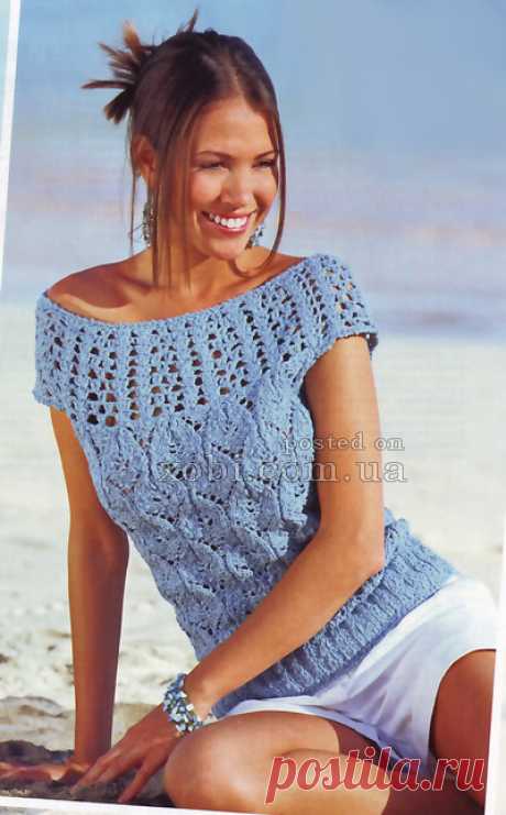 топ с кружевной планкой