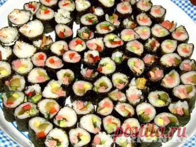 Роллы с разной начинкой - готовим сами - рецепт приготовления с фото