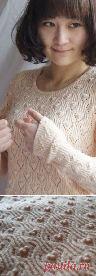 Узор для кофточки спицами
