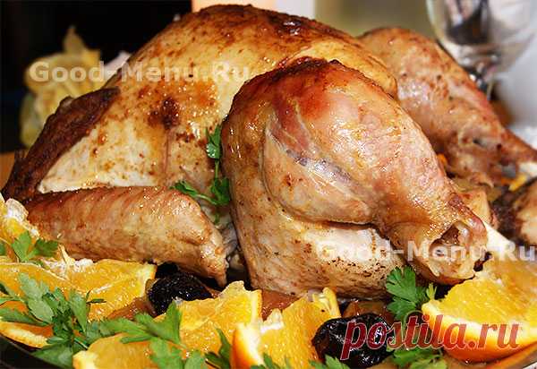 ИНДЕЙКА В ДУХОВКЕ, запеченная с яблоками - рецепт с пошаговыми фото