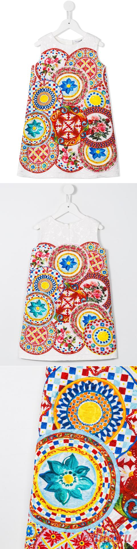 Dolce & Gabbana Kids Платье Carretto Con Rose - Купить в Интернет Магазине в Москве | Цены, Фото.