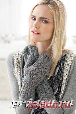 Вязание спицами варежек схема и описание из Vogue Knitting