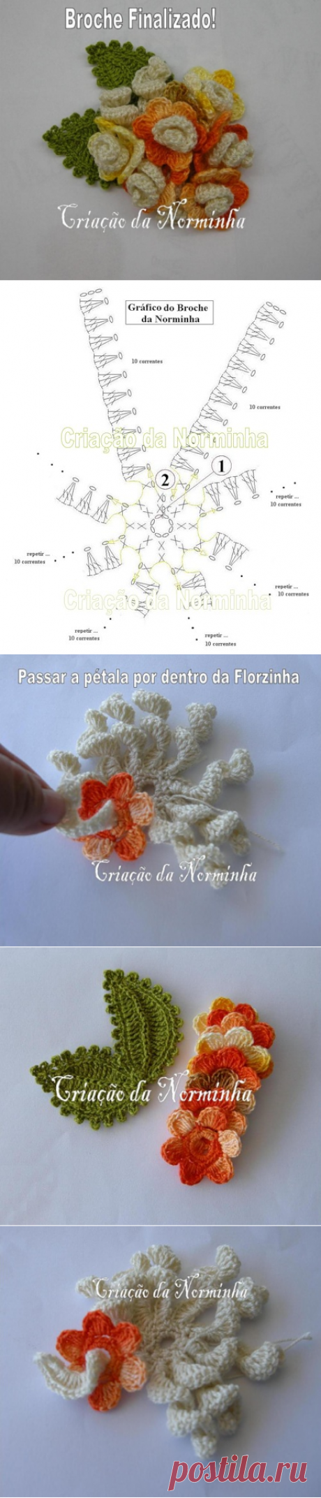 Брошь, связанная крючком — Делаем руками
