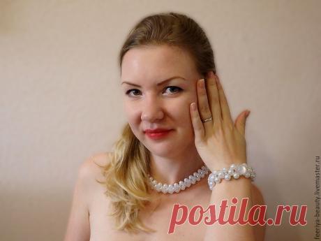 Легко и просто плетем из бисера колье «Жемчужное очарование» - Ярмарка Мастеров - ручная работа, handmade