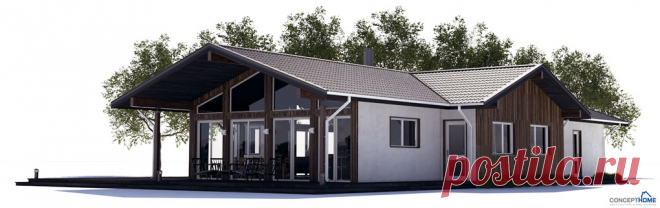 Small house plan CH85 home design with vaulted ceiling and affordable building budget. House Plan