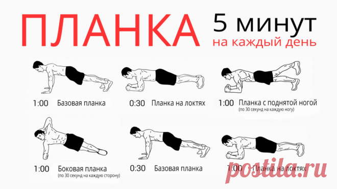 5 минут планки за месяц Женский портал: гороскопы, новости звезд, отношения, мода