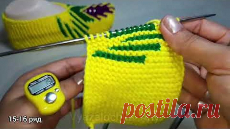 Мастер класс по вязанию следочки "Нежность"/Master class on knitting footprints "Tenderness" #вяжем