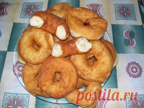 Пончики воздушные и оооочень вкусные)))))     (рецепт моей бабушки и моей свекрови)