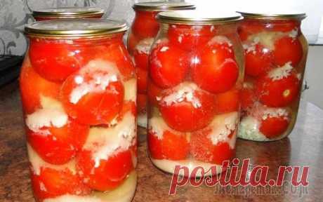 Помидоры и огурцы маринованные с чесноком и сахаром