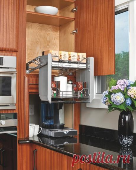 Функциональные умные выдвижные системы для кухни