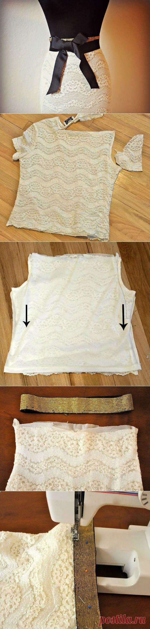 Как быстро сшить кружевную юбку без выкройки / Мастер-классы / Burdastyle