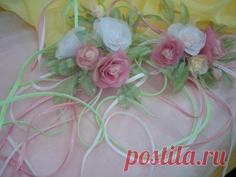 Украшение розами подхватов для штор. Шьем розу для украшения - Блог Три и ночка