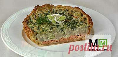 Рецепт открытого ПИРОГА С РЫБОЙ из слоеного теста