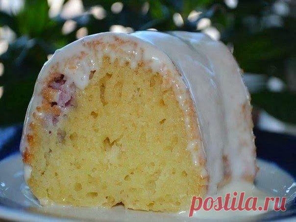 шеф-повар Одноклассники: Манник с ягодами и сметанным кремом.