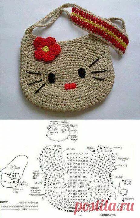 Вязаные сумочки - от детских с  Hello Kitty до женственных. 
Вязаные Подарки .Инструкции по изготовлению подарков - Подарки своими руками .