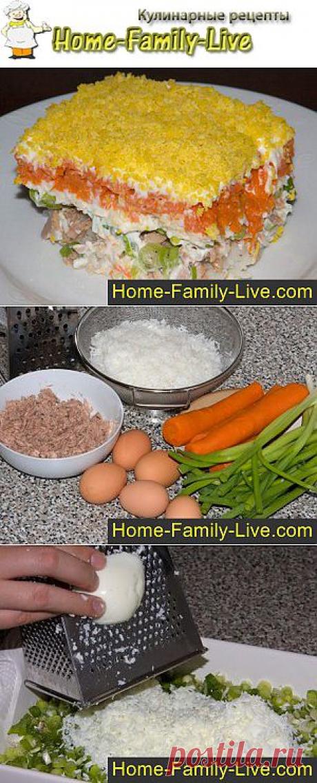 Как приготовить салат Мимоза - пошаговый фоторецепт салата с консервой | Кулинарные рецепты