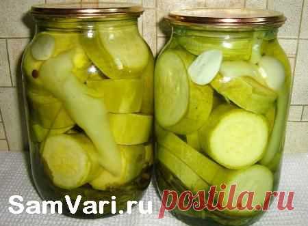 Консервированные маринованные кабачки на зиму. Рецепт с фото.