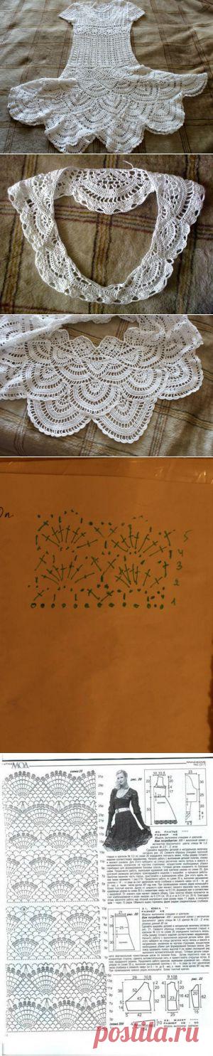 ВЯЗАНИЕ Г-ЖА ПЛАТЬЕ С КОРОТКИМИ РУКАВАМИ, МОДЕЛЬ | Nazarca.com