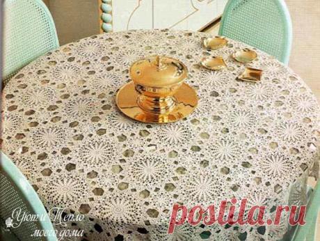 Скатерти из мотивов крючком – схемы и видео