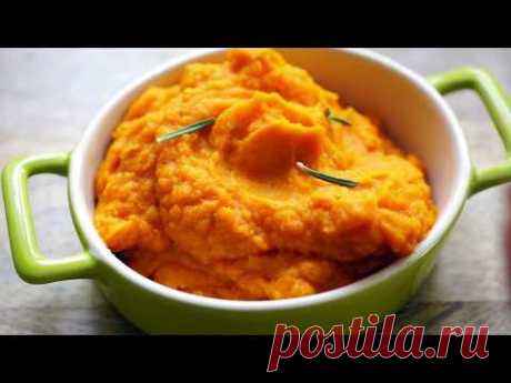 Пюре из батата с чесноком и розмарином