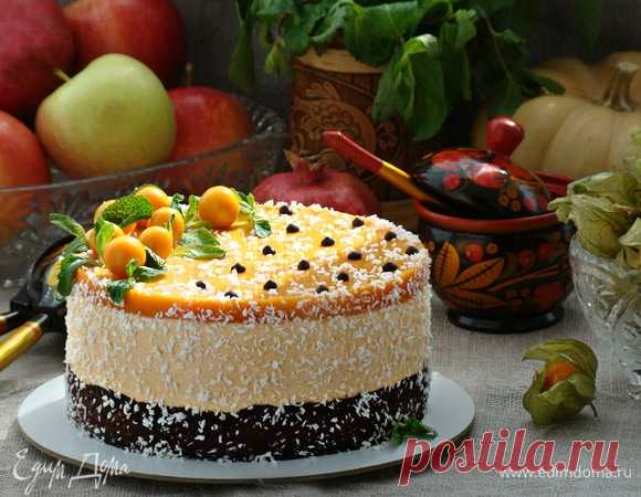 «Птичье молоко» из тыквы. Ингредиенты: печенье шоколадное, сливочное масло, сыр сливочный Тыква — универсальный и популярный овощ в кулинарии практически всех стран. Диапазон ее применения очень широк: каши, запеканки, мясные блюда, торты и пирожные, всевозможные виды выпечки. Я предлагаю приготовить вкусный и нежный десертный торт «Птичье молоко» из тыквы.