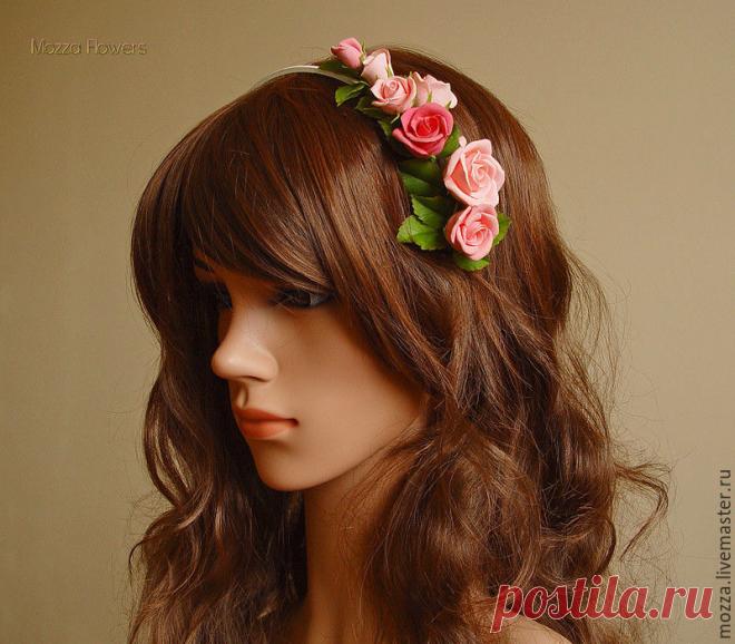 Купить Ободок с цветами 