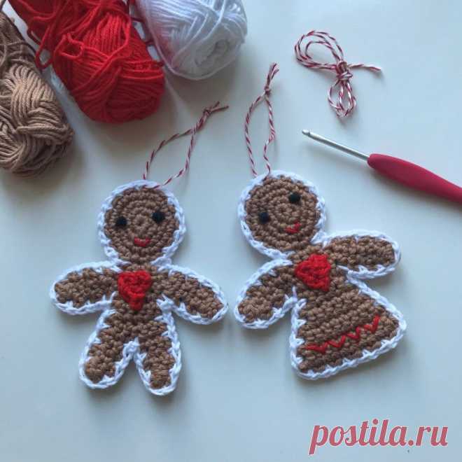 Gingerbread Folk Crochet pattern by Flo and Dot