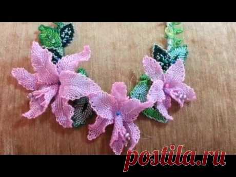 Колье &quot;Манящие орхидеи&quot;. Часть 4 СБОРКА/Necklace &quot;Alluring Orchids&quot;. Part 4. ASSEMBLY - YouTube