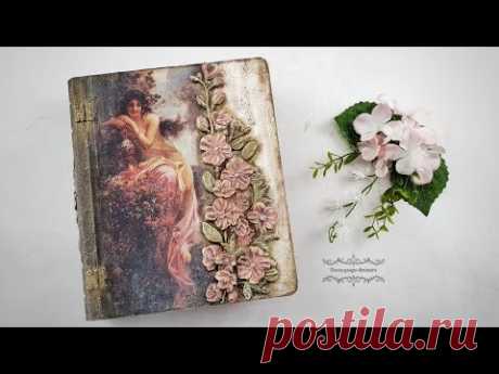 Book box # when a man loves a woman # Hans Zatzka # precious stones #ITDCollection​ # Decoupage DIY..