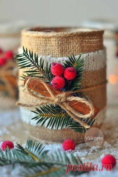 Новогодний подсвечник — Сделай сам, идеи для творчества - DIY Ideas