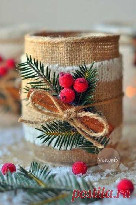 Новогодний подсвечник — Сделай сам, идеи для творчества - DIY Ideas