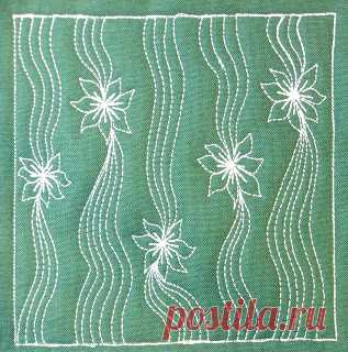 The Free Motion Quilting Project: Day 316 - Star Flower Bands
