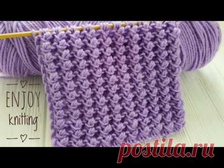 КЛАССНЫЙ Объемный Узор спицами ПУЗЫРЬКИ | Узор #51 | Nupps knitting stitch pattern