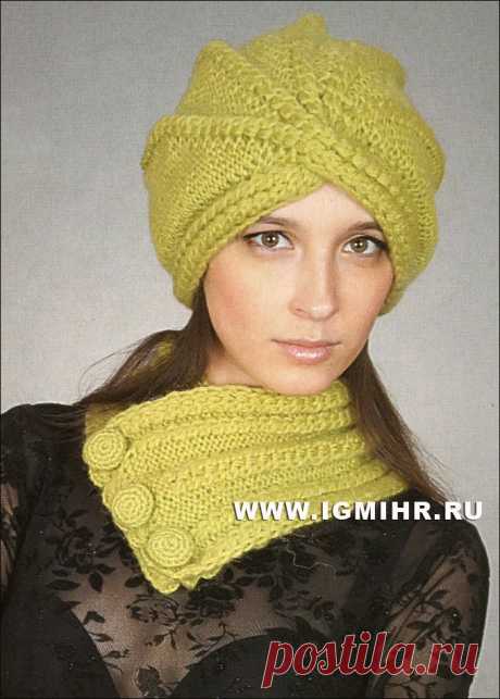 шапка женская спицами - Самое интересное в блогах