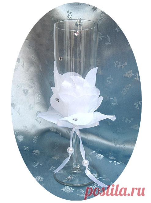 Мастер-класс "Декор свадебного бокала"