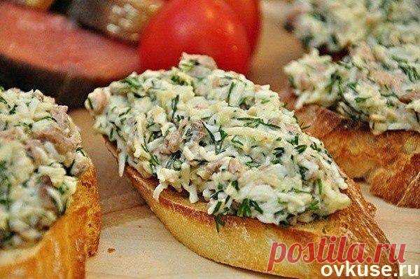 Закусочные бутерброды с печенью трески и сыром - Простые рецепты Овкусе.ру
